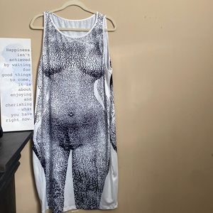 3D body print bodycon dress